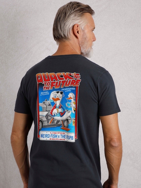 Weird Fish Blue Weird Fish Quack To The Future Heritage Wash Artist 100% Cotton T-Shirt (AK6606) | $49