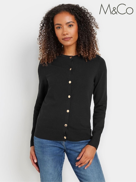 črna - M&Co Popper Cardigan (AK6807) | € 41