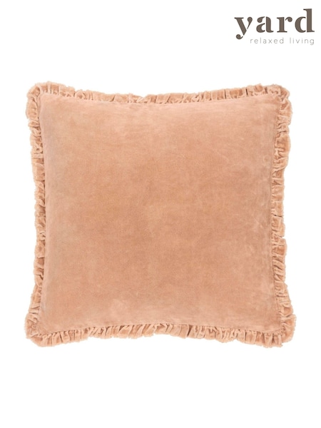 Yard Cashew 45 x 45cm Bertie 100% Washed Cotton Velvet Cushion (AK6957) | €37