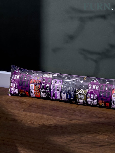 Furn Charcoal Black Creepy Town Velvet Draught Excluder (AK7000) | €23