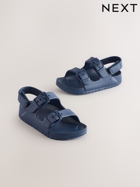 Navy Double Buckle Ankle Strap EVA Sandals (AK7270) | AED41 - AED56