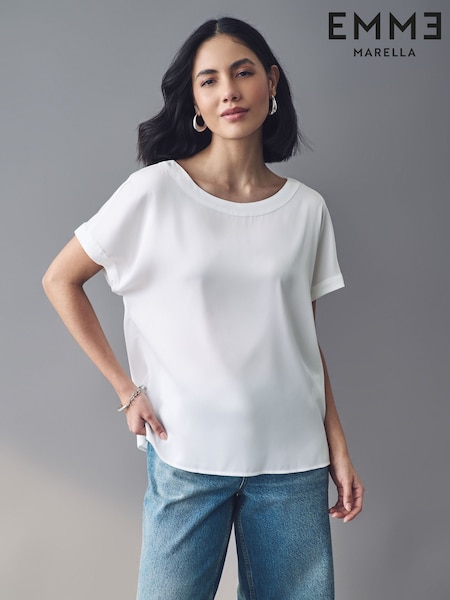Emme Marella Klausen White T-Shirt (AK7277) | 91 €