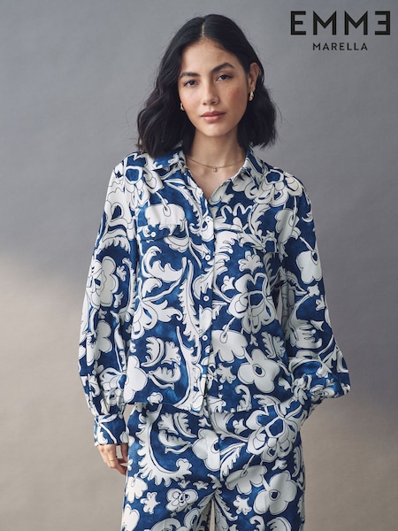Emme Marella Blue Unione Shirt (AK7288) | ₪483