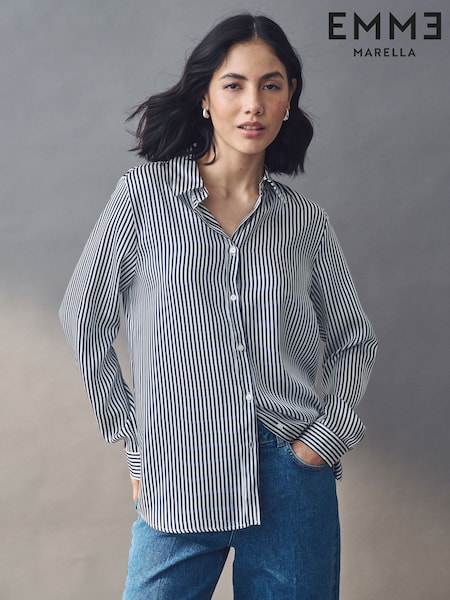 Emme Marella Blue Foce Shirt (AK7294) | kr1 371