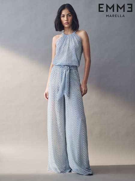 Emme by Marella Depend Blue Jumpsuit (AK7326) | ₪966