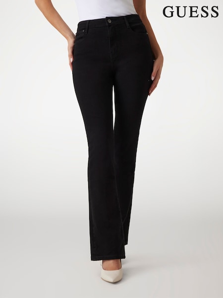 Guess High Rise Patterned Flare Leg 100% Cotton Black Jeans (AK7402) | €139