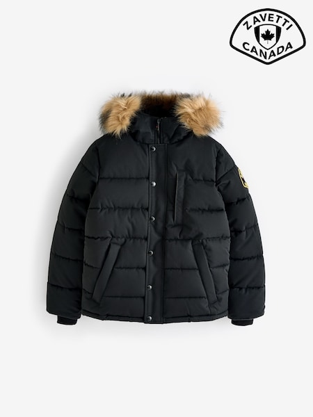 Чернила черного цвета - Zavetti Canada Junior Oshawa 3.0 Puffer Parka Jacket (AK7418) | €132