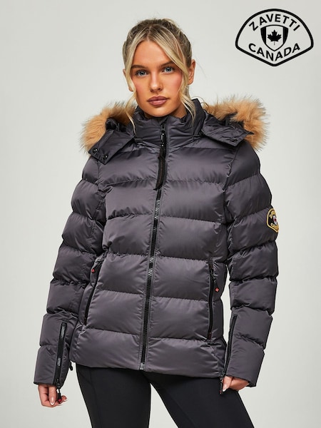 אפור - Zavetti Canada Womens Virna Slimline Puffer Jacket (AK7437) | ‏528‏₪