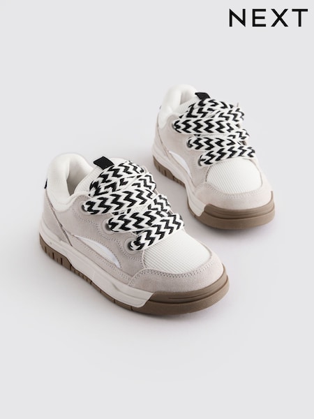 White - Chunky Lace Skate Trainers (AK7446) | 36 € - 46 €