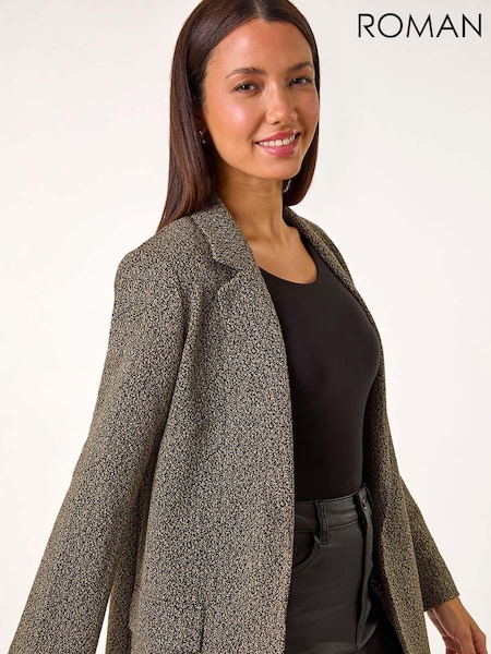 Roman Natural Longline Textured Jersey Blazer (AK7466) | €62