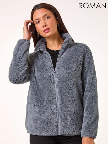 Roman Grey Soft Sherpa Fleece Jacket (AK7486) | 2,644 UAH
