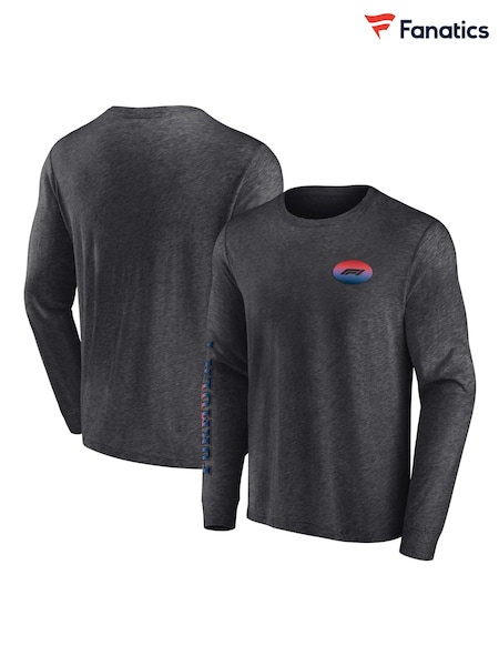 Fanatics F1 Formula 1 Logo Long Sleeve Black T-Shirt (AK7664) | LEI 198