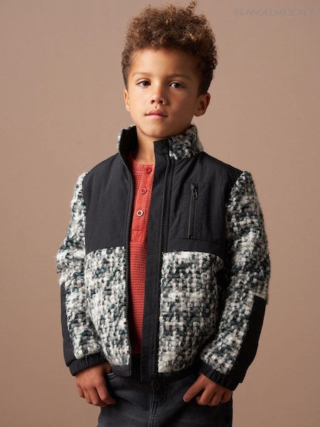 Angel & Rocket Grey Michael Multi Boucle Zip Trough Jacket (AK7680) | €33 - €36