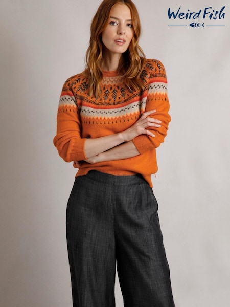 Weird Fish Orange Weird Fish Lowell Eco FairIsle Pattern Jumper (AK7760) | €46