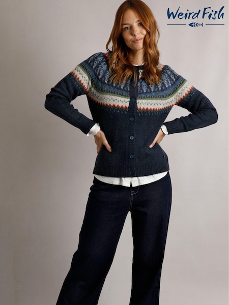 Weird Fish Hatty Eco Fair Isle Cardigan (AK7780) | €64
