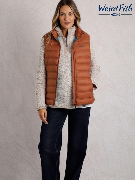 Оранжевый - Weird Fish Atissa Lightweight Padded Gilet (AK7785) | €80