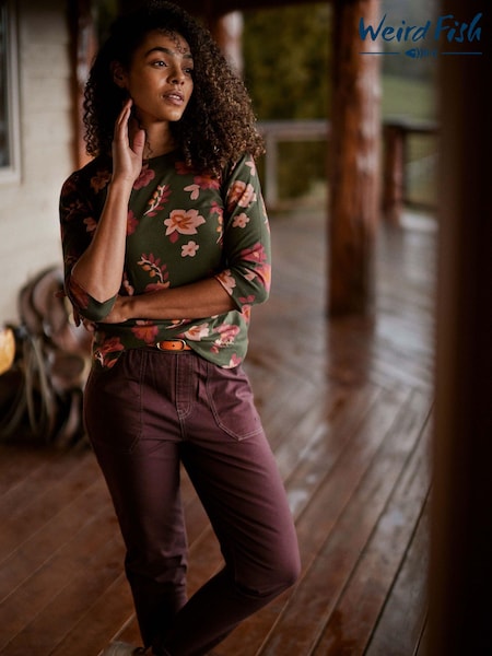 Weird Fish Red Malorri Trousers (AK7820) | €33