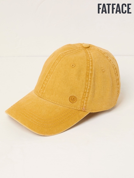 FatFace Mustard Yellow 100% Cotton Canvas Baseball Cap (AK7865) | €21