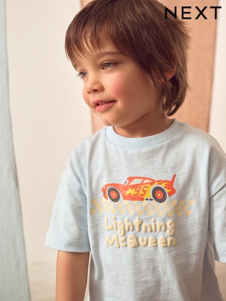 Baby Blue Cars Lightning McQueen Short Sleeve T-Shirt (3mths-8yrs) (AK7900) | €14 - €17