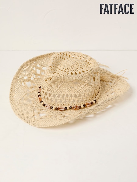 FatFace Natural Straw Cowboy Hat (AK7918) | €35