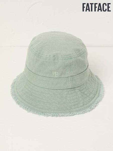 FatFace Green Haze Brisbane Bucket 100% Cotton Hat (AK7920) | €32