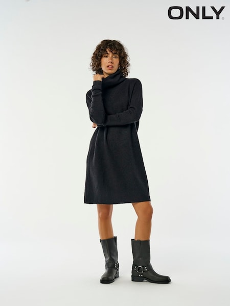 Musta - Only Roll Neck Knitted Jumper Dress (AK7924) | €35