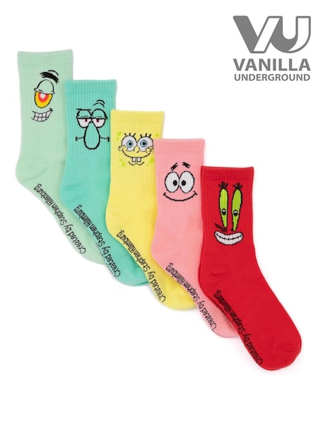 Vanilla Underground Adults Spongebob Squarepants Socks 5 Pack (AK7958) | €28