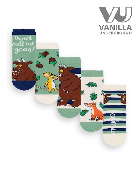 Vanilla Underground Green Kids Gruffalo Socks 5 Pack (AK7961) | €20