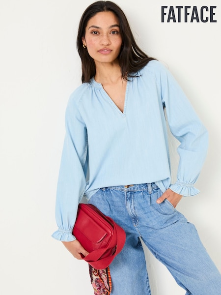 Pacey Light Blue Denim Blouse (AK7964) | €66