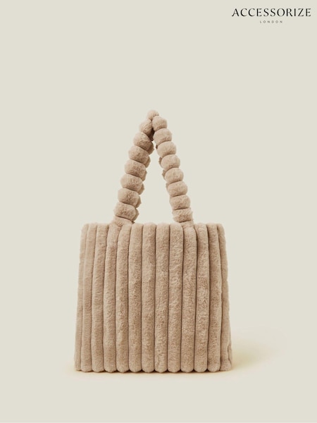 Accessorize Ribbed Faux Fur Tote Bag (AK8144) | € 25