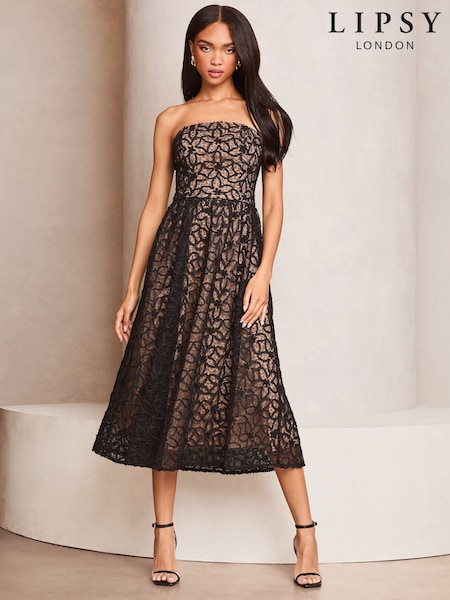 Lipsy Premium Lace Bandeau Prom Midi Dress (AK8241) | 219 €