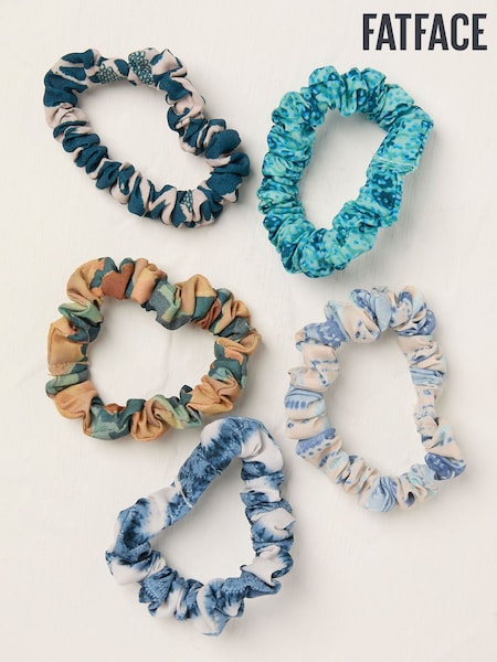 FatFace Water Print Scrunchies 5 Pack (AK8331) | €14