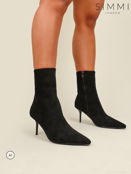Black - Simmi London Ember Heeled Ankle Boots