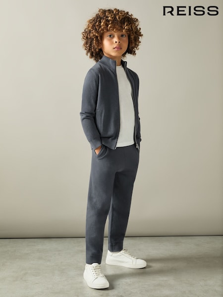 Reiss Blackened Blue Billings 3-9 yrs Merino-Blend Stretch Joggers (AK8418) | €55