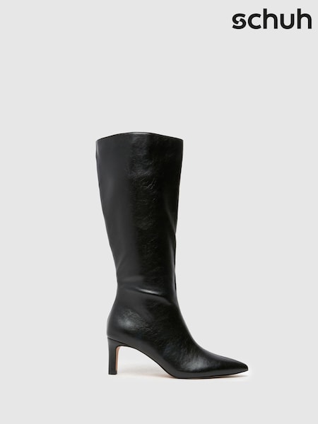 Schuh Dottie Knee High Black Boots (AK8506) | R$ 640