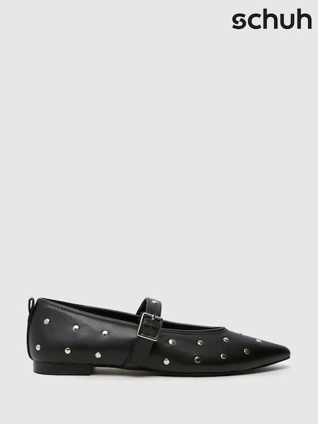 Schuh Lada Studded Black Ballerinas (AK8517) | € 46