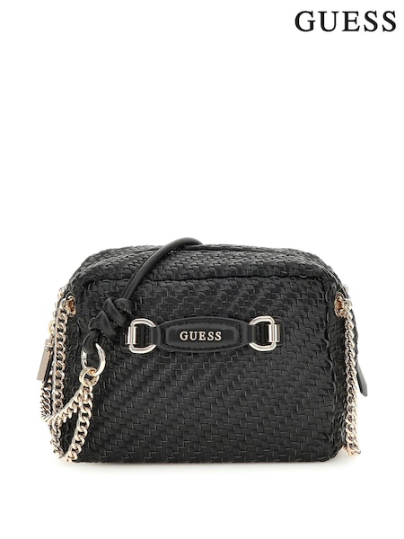 Negru - Geantă Guess Muriel împletită pentru cameră (AK8545) | 599 LEI