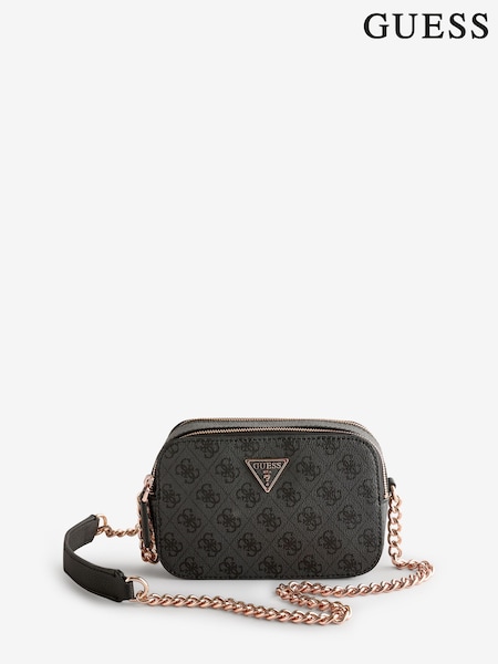 Negru/Gri - Guess 4G Logo Noelle Crossbody Camera Bag (AK8557) | 547 LEI