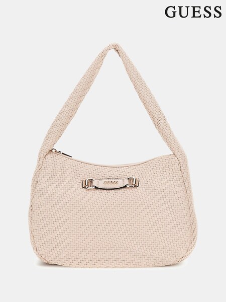 Roz - Geantă de umăr din țesătură Hobo Guess Francy (AK8563) | 703 LEI
