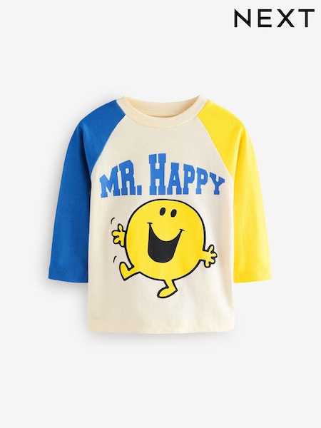 White Mr Men Long Sleeve 100% Cotton T-Shirt (3mths-8yrs) (AK8652) | 64 QAR - 74 QAR