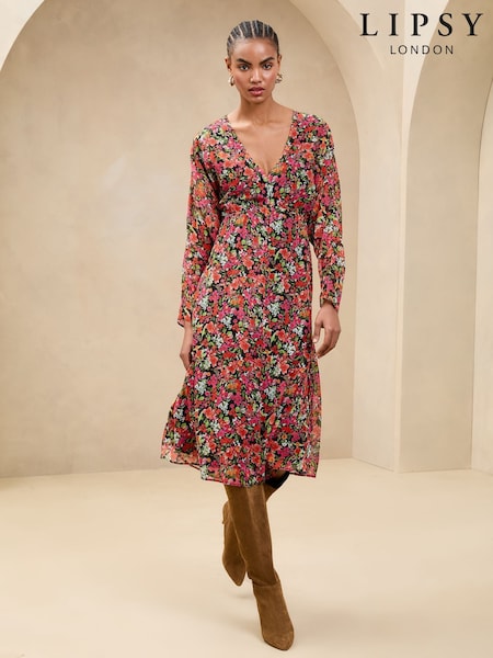 Lipsy V-Neck Batwing Sleeve Midi Dress (AK8686) | 83 €