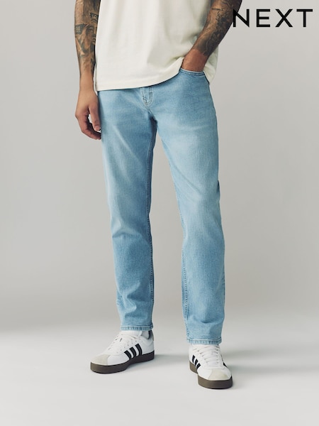 Блакитний блідий - Regular Tapered Fit Classic Стрейчевий джинси (AK8730) | 1 040 грн