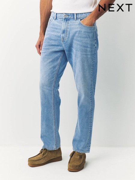 Albastru deschis - Lightweight Mulați/Elastici Denim Blugi (AK8741) | 203 LEI