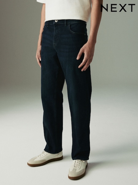 Blue Deep Rinse Single Straight Fit Classic Stretch Jeans (AK8786) | R$ 270
