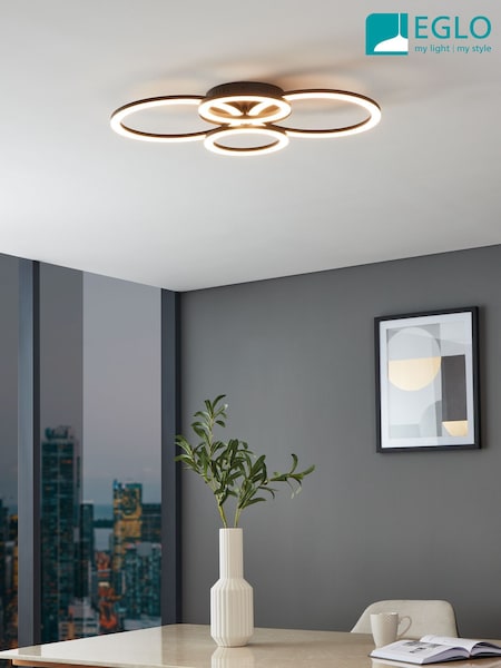 Eglo Black ParraposZ Steel Smart Control Colour Changing Ceiling Light (AK8957) | 10,334 UAH