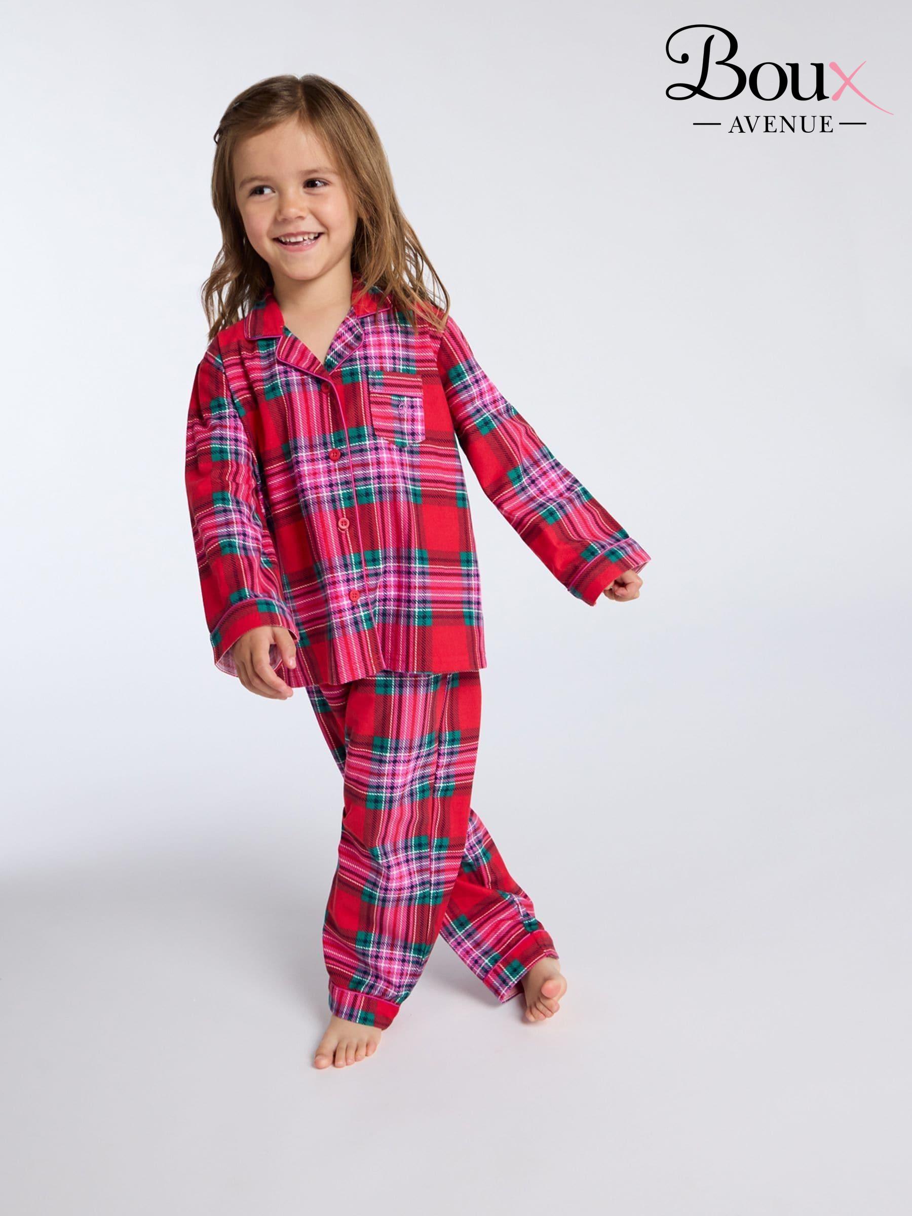 Girls red check pyjamas 2025