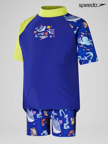 Speedo Blue Digital Short Sleeve Rash Top Set (AK9105) | R$ 315