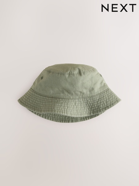 Verde caqui - 100% Cotton Canvas Bucket Hat (3mths-16yrs) (AK9136) | 8 € - 14 €