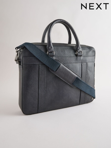 Navy Genuine Leather Briefcase (AK9143) | €118