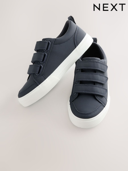 Navy Standard Fit (F) Touch Fastening Smart Casual Trainers (AK9154) | €26 - €37